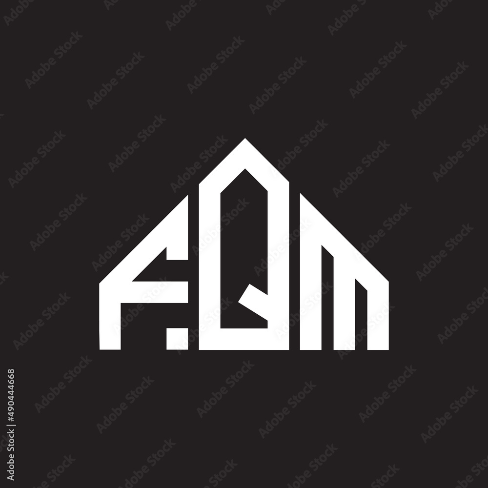 FQM letter logo design on black background. FQM creative initials letter logo concept. FQM letter design. FQM letter logo design on black background. FQM creative initials letter logo concept. FQM letter design.