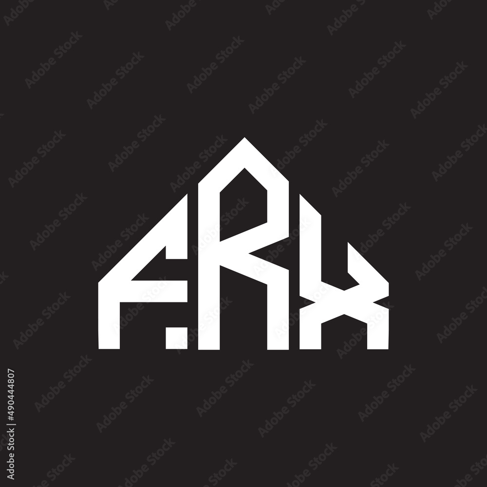 FRX letter logo design on black background. FRX creative initials letter logo concept. FRX letter design. FRX letter logo design on black background. FRX creative initials letter logo concept. FRX letter design.