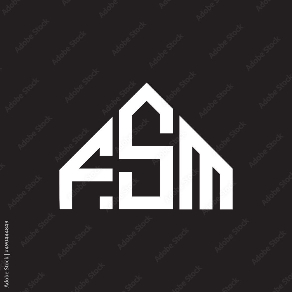 FSM letter logo design on black background. FSM creative initials letter logo concept. FSM letter design. FSM letter logo design on black background. FSM creative initials letter logo concept. FSM letter design.