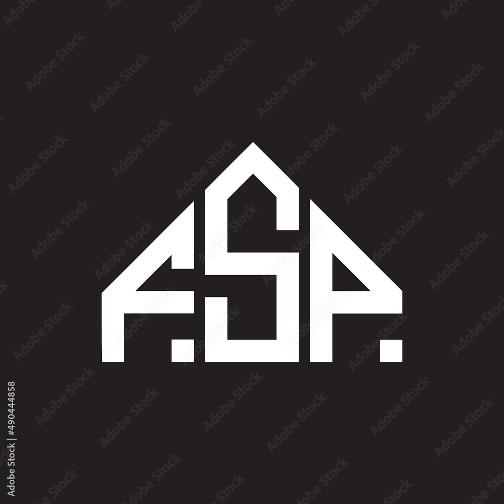 FSP letter logo design on black background. FSP creative initials letter logo concept. FSP letter design. FSP letter logo design on black background. FSP creative initials letter logo concept. FSP letter design.