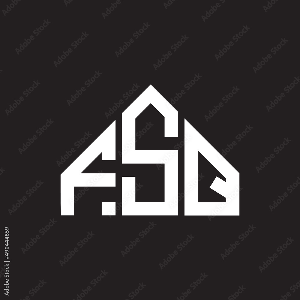 FSQ letter logo design on black background. FSQ creative initials letter logo concept. FSQ letter design. FSQ letter logo design on black background. FSQ creative initials letter logo concept. FSQ letter design.