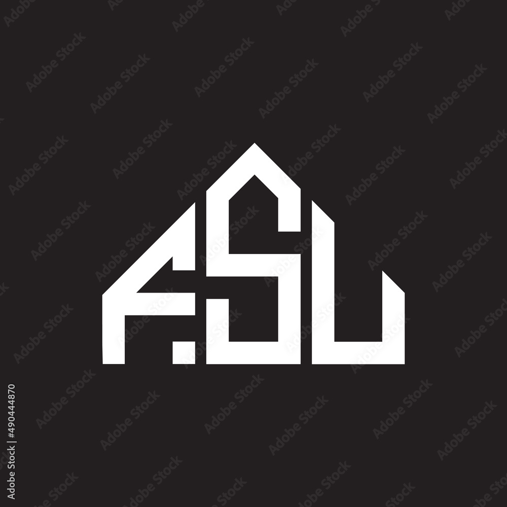 FSU letter logo design on black background. FSU creative initials letter logo concept. FSU letter design. FSU letter logo design on black background. FSU creative initials letter logo concept. FSU letter design.