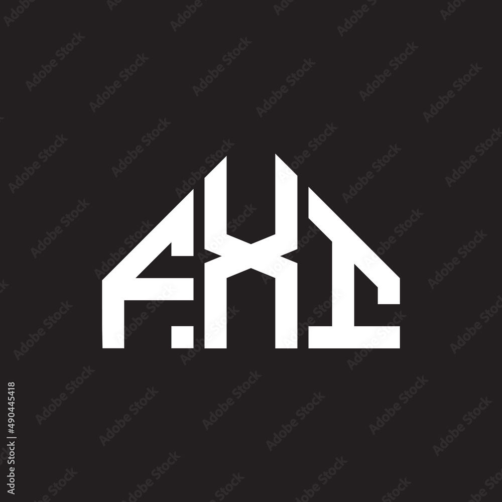 FXI letter logo design on black background. FXI creative initials letter logo concept. FXI letter design. FXI letter logo design on black background. FXI creative initials letter logo concept. FXI letter design.