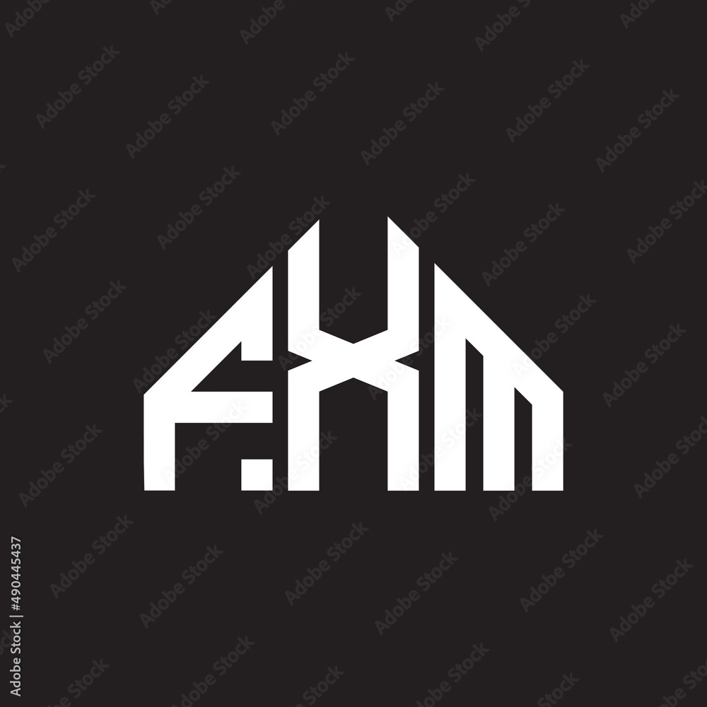 FXM letter logo design on black background. FXM creative initials letter logo concept. FXM letter design. FXM letter logo design on black background. FXM creative initials letter logo concept. FXM letter design.