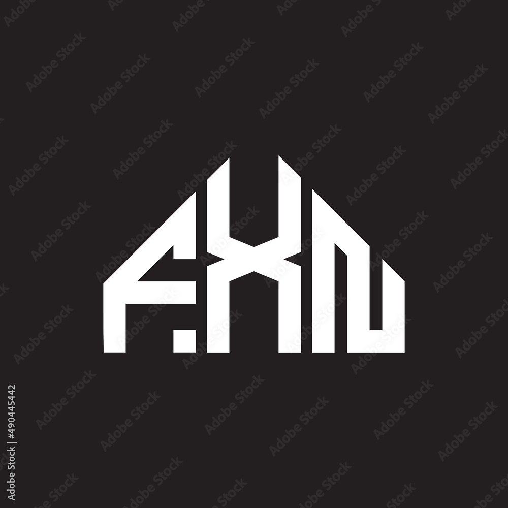 FXN letter logo design on black background. FXN creative initials letter logo concept. FXN letter design. FXN letter logo design on black background. FXN creative initials letter logo concept. FXN letter design.