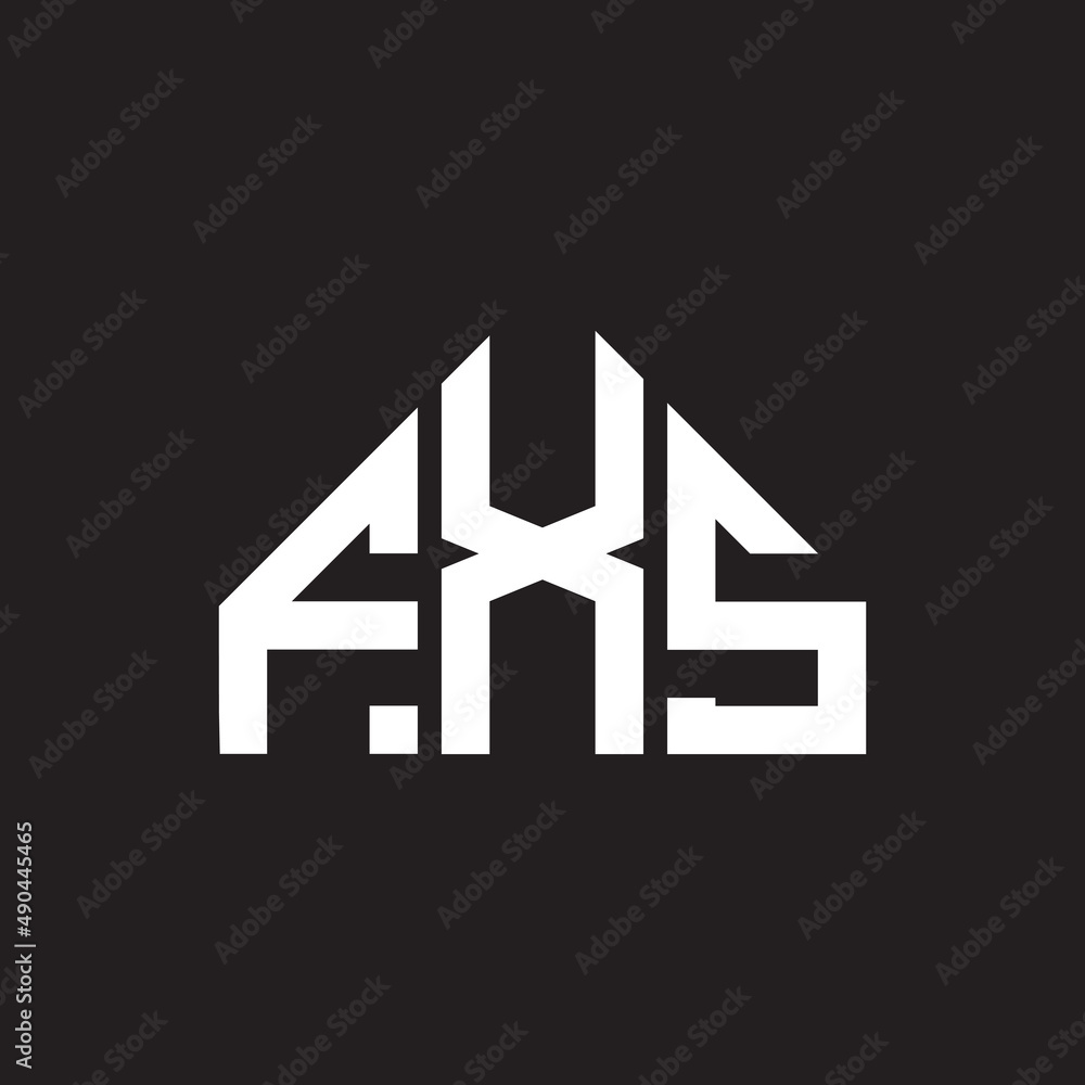 FXS letter logo design on black background. FXS creative initials letter logo concept. FXS letter design. FXS letter logo design on black background. FXS creative initials letter logo concept. FXS letter design.