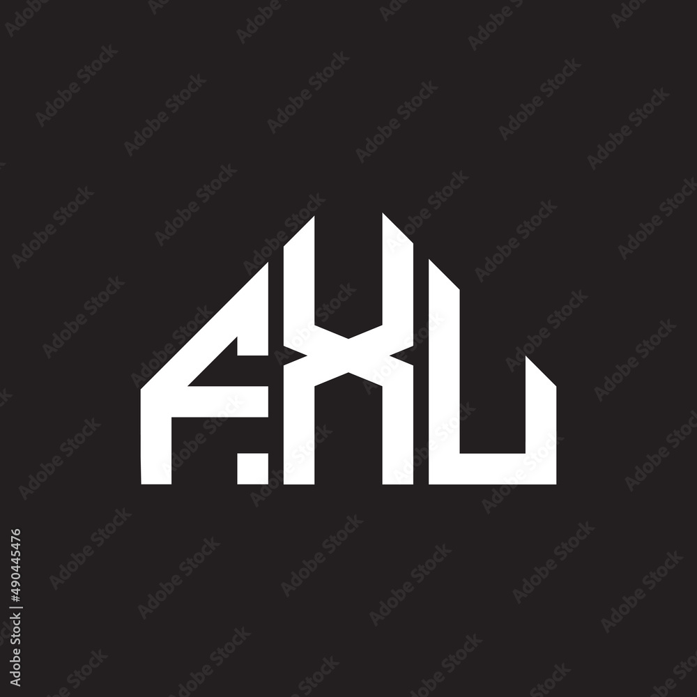 FXU letter logo design on black background. FXU creative initials letter logo concept. FXU letter design. FXU letter logo design on black background. FXU creative initials letter logo concept. FXU letter design.