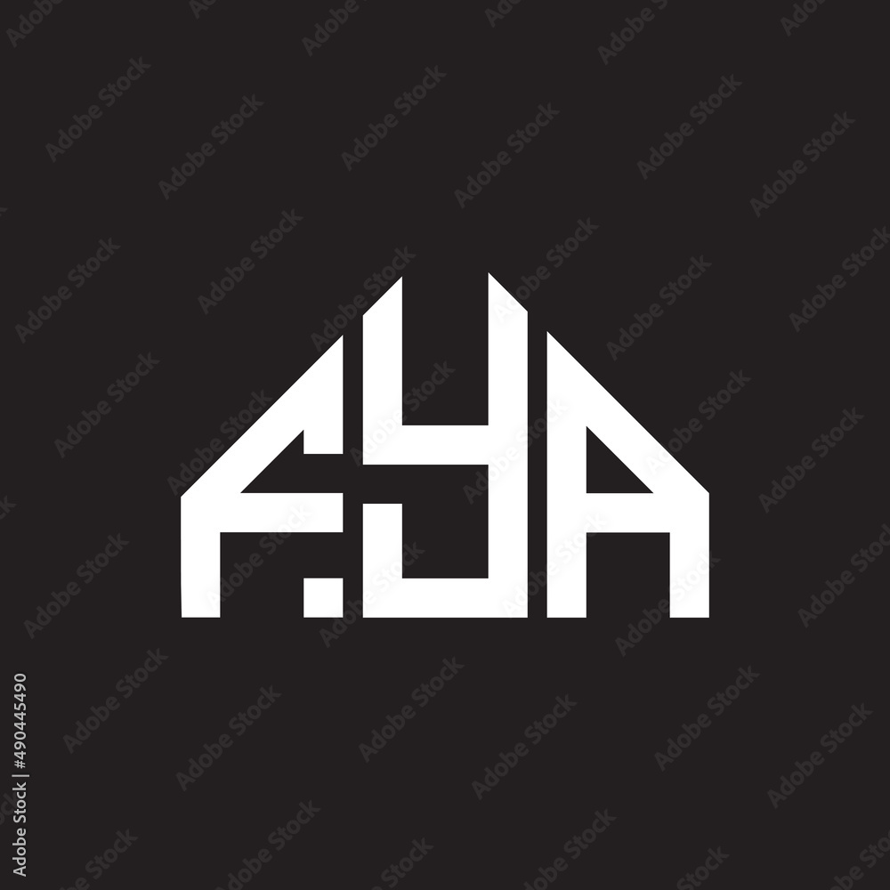 FYA letter logo design on black background. FYA creative initials letter logo concept. FYA letter design. FYA letter logo design on black background. FYA creative initials letter logo concept. FYA letter design.