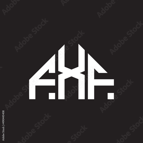 FXF letter logo design on black background. FXF creative initials letter logo concept. FXF letter design.