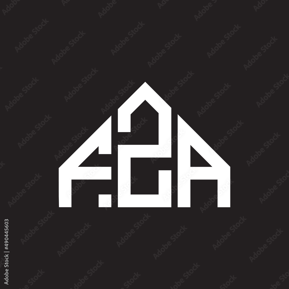 FZA letter logo design on black background. FZA creative initials letter logo concept. FZA letter design. FZA letter logo design on black background. FZA creative initials letter logo concept. FZA letter design.