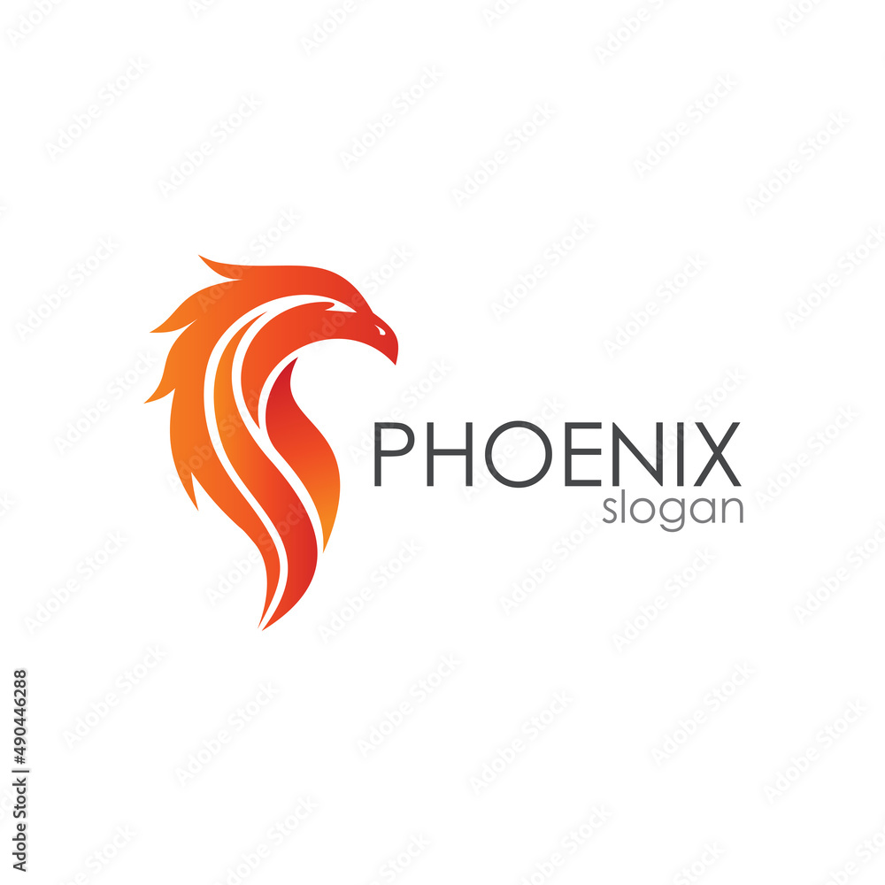 Phoenix With Fire Logo Template Phoenix With Fire Logo Template
