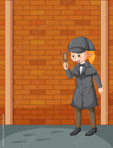 Detective wearing brown overcoat