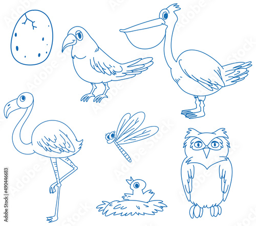 A paper with a doodle design of creature