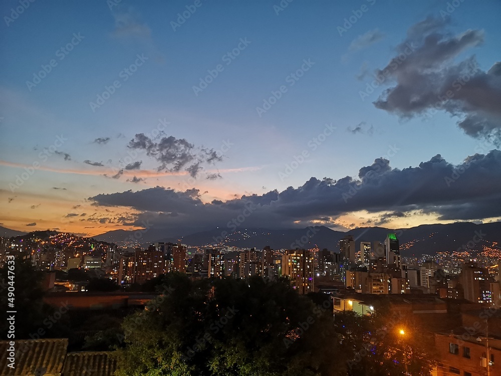 General view of the city of Medellín Colombia. 