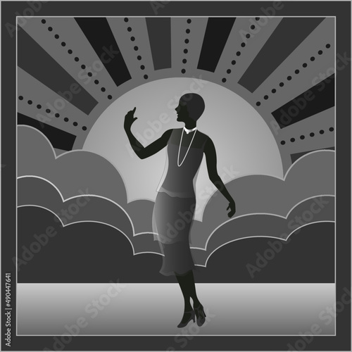 Art Deco Flapper Girl
