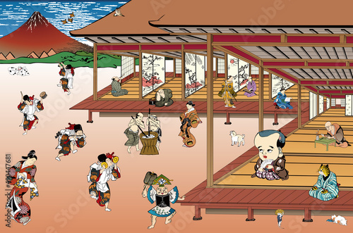 浮世絵　和室　その11＆人物