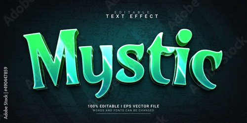 modern glossy mystic 3d style text effect