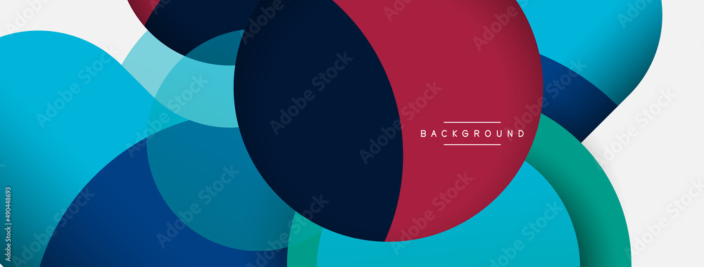 Vector round shapes circles minimal geometric background. Vector illustration for wallpaper banner background or landing page Vector round shapes circles minimal geometric background. Vector illustration for wallpaper banner background or landing page