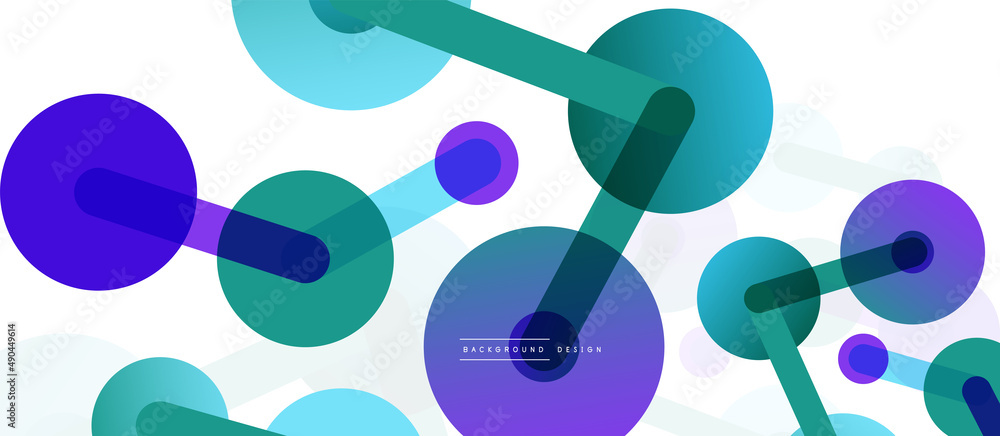 Line points connections geometric abstract background. Circles connected by lines. Trendy techno business template for wallpaper, banner, background or landing Line points connections geometric abstract background. Circles connected by lines. Trendy techno business template for wallpaper, banner, background or landing