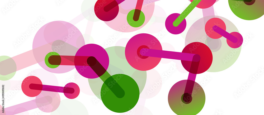 Abstract background. Round dots connected by lines. Trendy techno business template for wallpaper, banner, background or landing Abstract background. Round dots connected by lines. Trendy techno business template for wallpaper, banner, background or landing