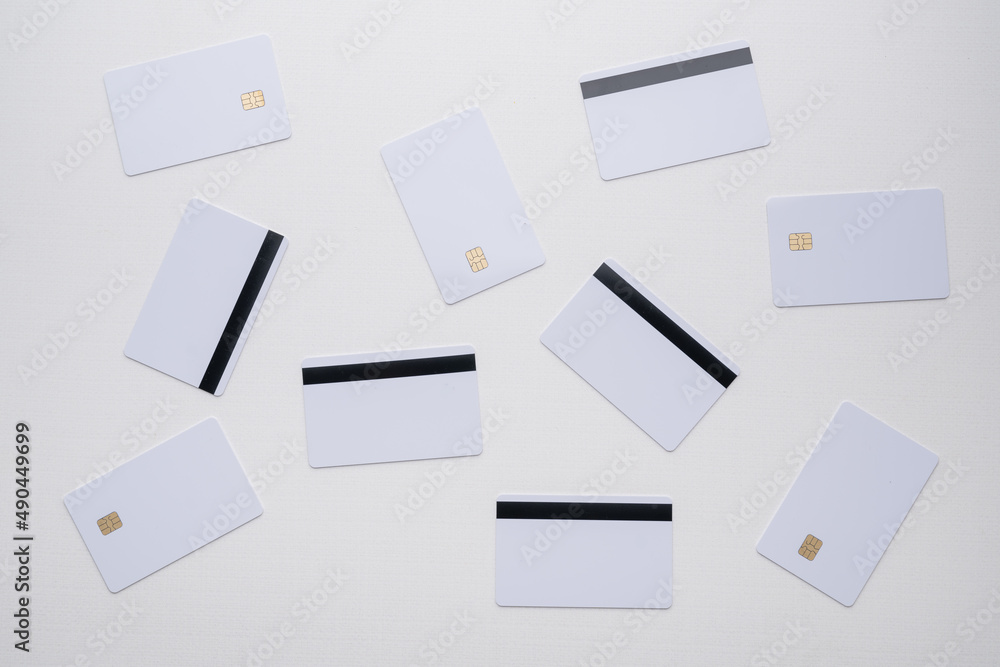 white blank credit card with IC chip white blank credit card with IC chip