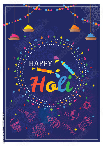 Happy Holi, Vector art design