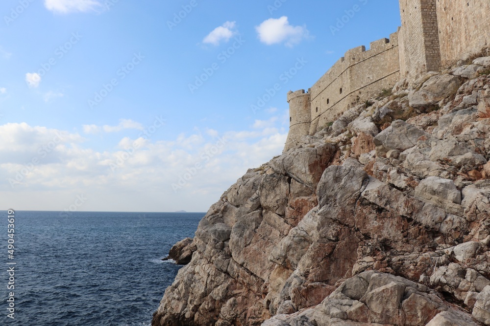Castle landscape in Dubrovnik, Croatia