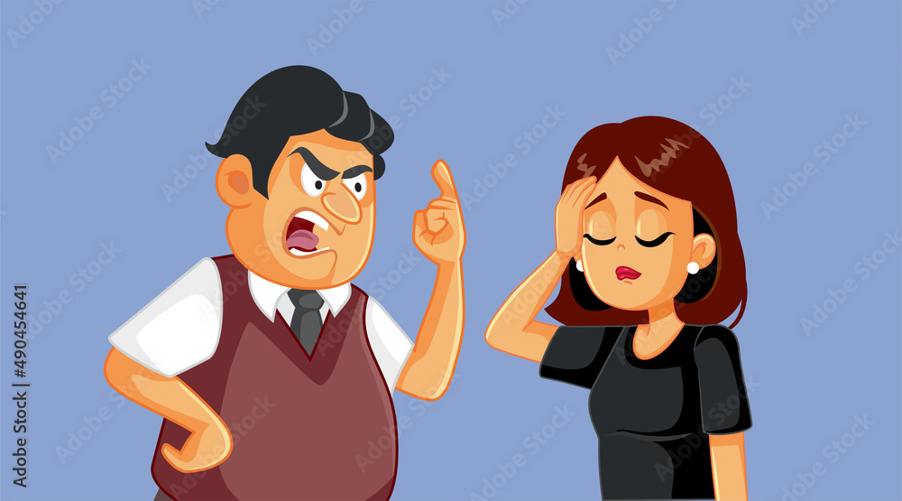 Mature Man Explaining Something to a Girl with a Migraine Mature Man Explaining Something to a Girl with a Migraine
