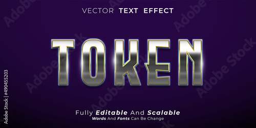 Token Text effect, Editable 3d text style