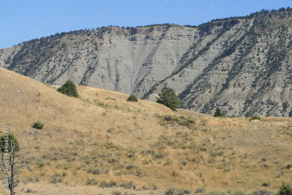 Mount Everts and Yellowstone sagebrush landscape, Wyoming