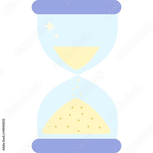 Hourglass icon flat vector glass sand clock