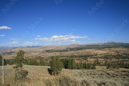Steppe Landscape of Lamar Valley, Yellowstone National Park, Wyoming photo