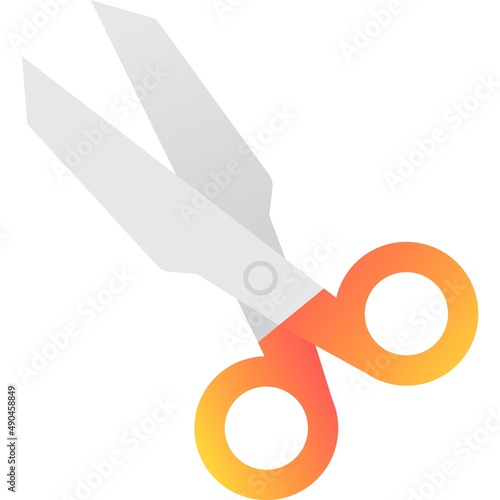 Scissors icon flat vector symbol shear supplies