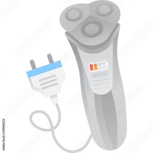 Electric shaver vector icon barber care machine