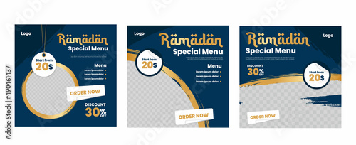 Ramadan kareem food menu social media post