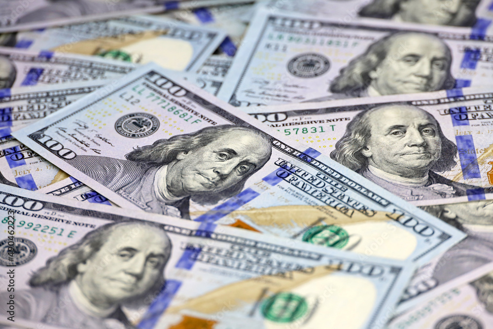 US dollars banknotes, paper currency for background. Concept of american and global economy, exchange rate US dollars banknotes, paper currency for background. Concept of american and global economy, exchange rate