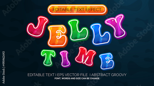 Editable Text Effect jelly time