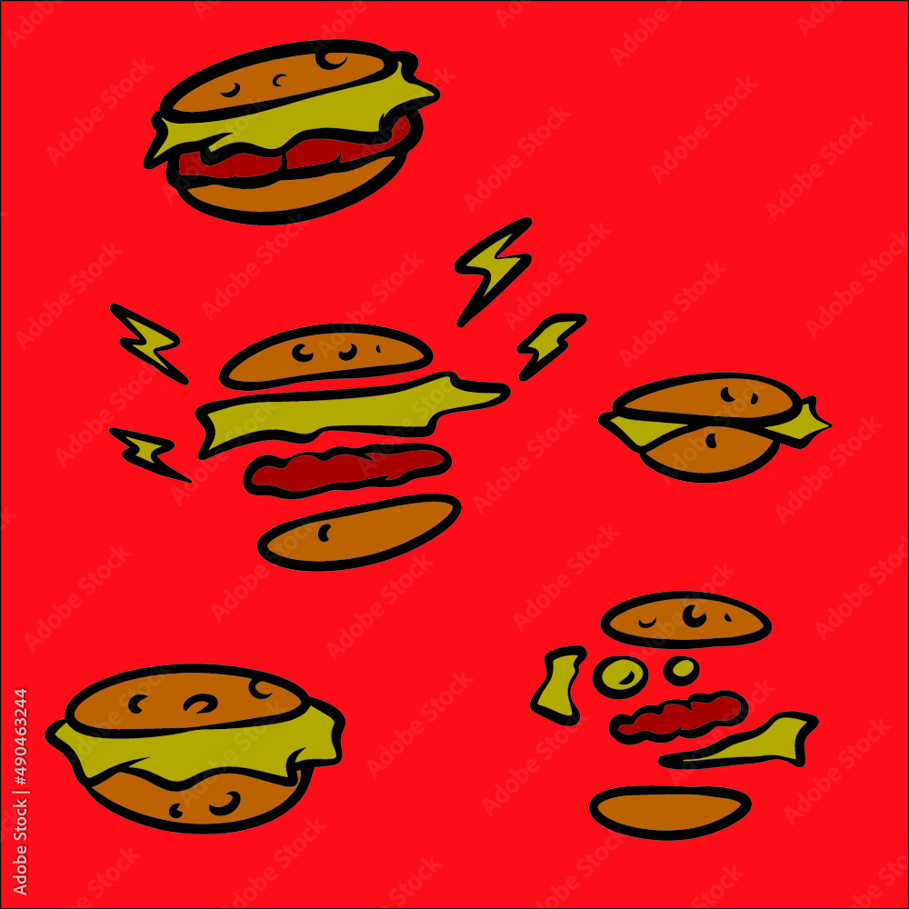 burger and tomato burger and tomato