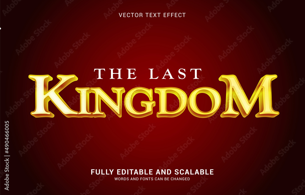 editable text effect, the Last Kingdom style editable text effect, the Last Kingdom style