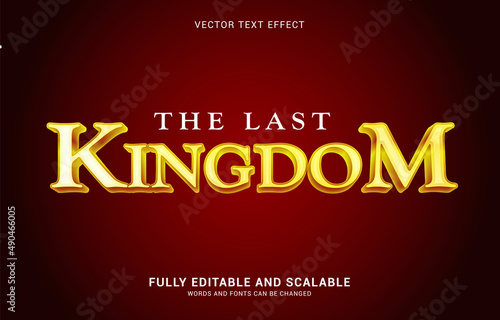 editable text effect, the Last Kingdom style
