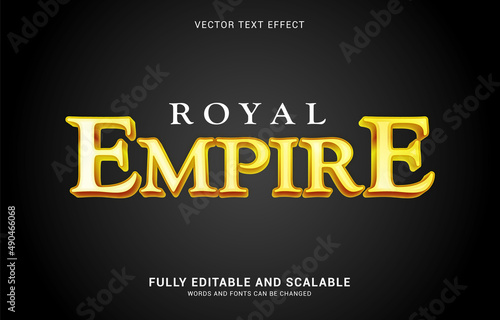 editable text effect, Royal Empire style