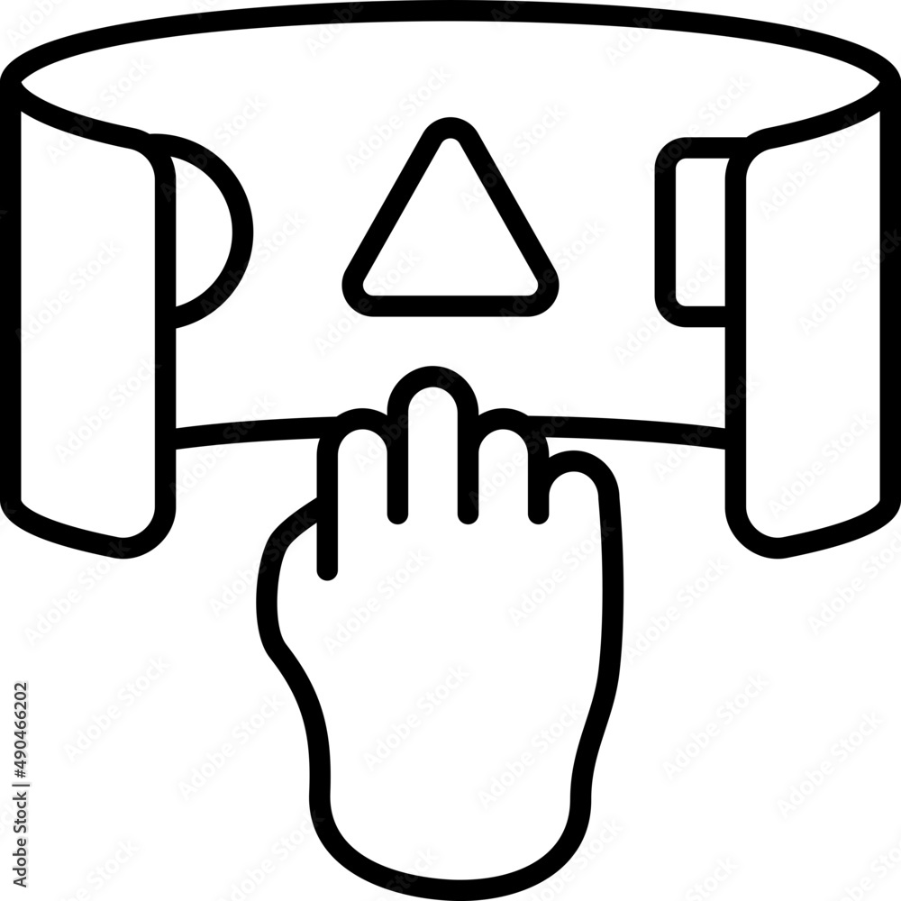 Obraz premium interaction outline icon