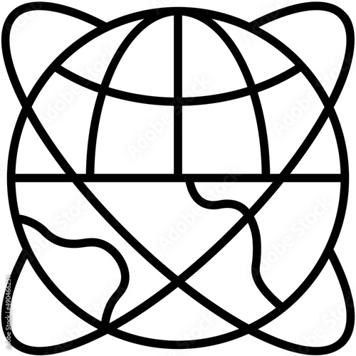 world outline icon