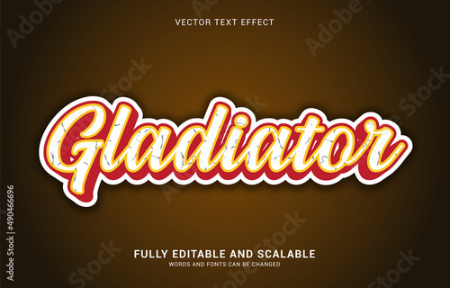 editable text effect, Gladiator style