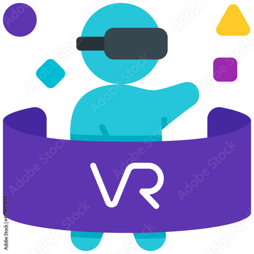 virtual flat icon
