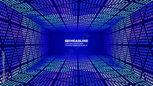 LED screen pixel extension tunnel space sense technology sense background