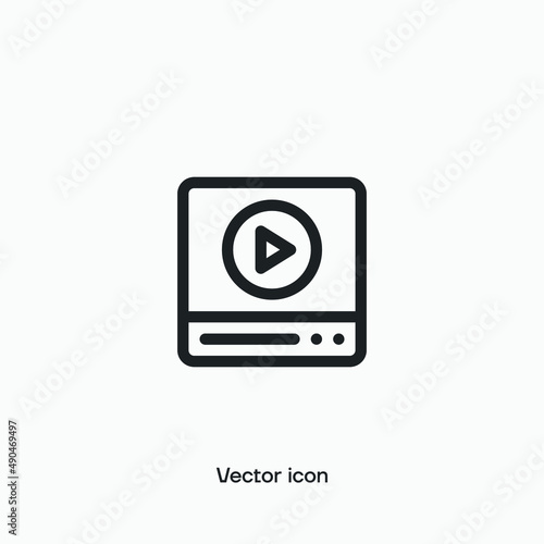 Free Download Play video vector icon. Premium quality. - GFXLoad