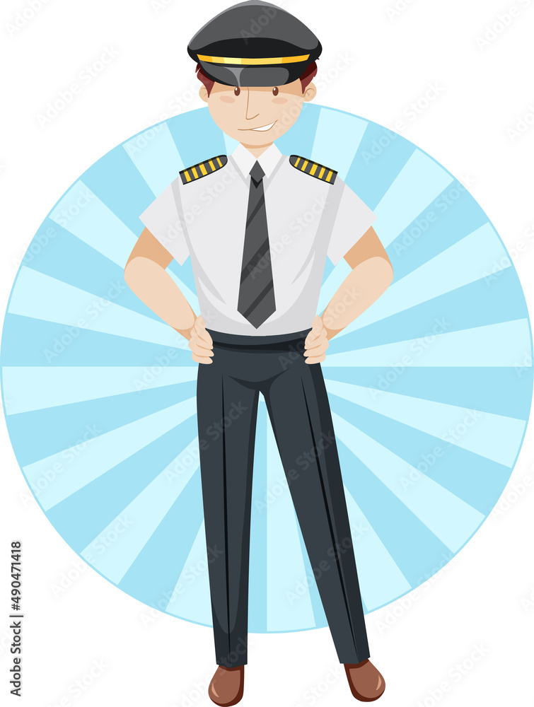 Happy pilot travel holiday theme Happy pilot travel holiday theme