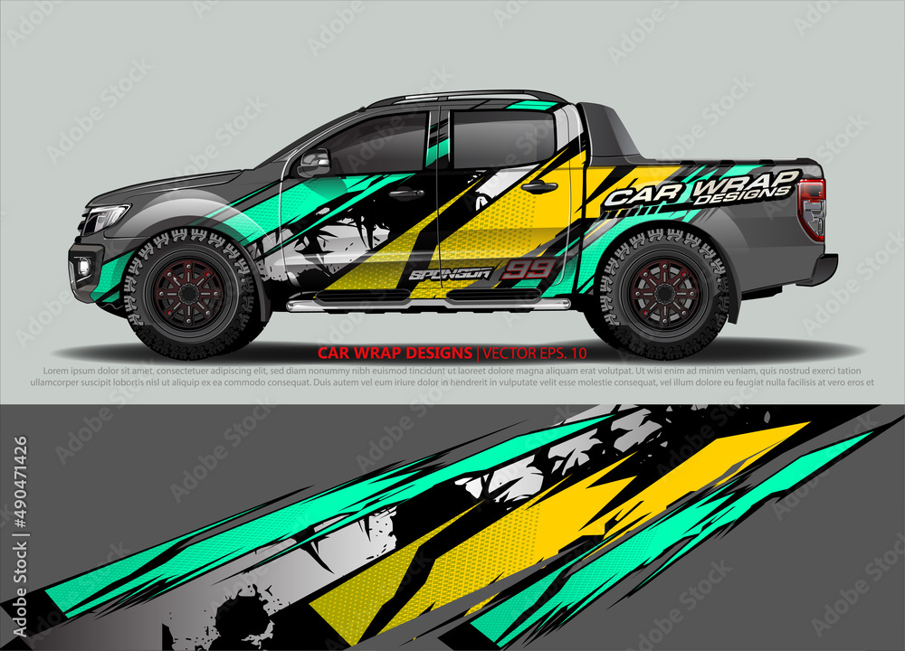 truck and car decal design vector kit. abstract background graphics for vehicle advertisement and vinyl wrap truck and car decal design vector kit. abstract background graphics for vehicle advertisement and vinyl wrap