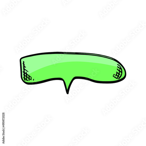 Modern cartoon speech bubble in abstract shape sketch icon. Hand-drawn conversational doodle, dialog sign, vector illustration set, chat message